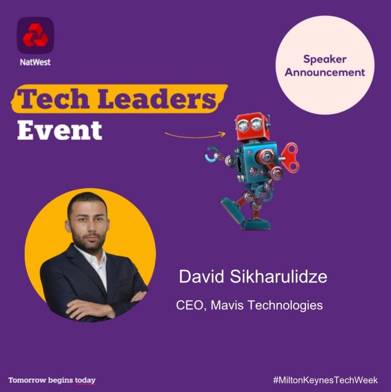 Mavis Technologies CEO speaking at Milton Keynes Tech Week